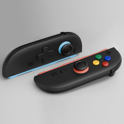 eXtremeRate Nintendo Switch 2対応ジョイコン交換フルセットシェルケース、方向ボタンバージョンボタン付き - エッセンス版【ブラック】