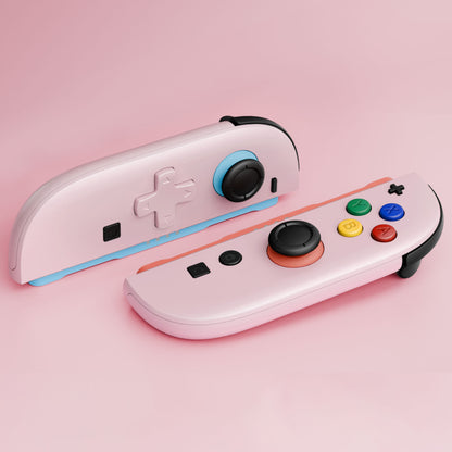 eXtremeRate Nintendo Switch 2対応ジョイコン交換フルセットシェルケース、方向ボタンバージョンボタン付き - エッセンス版【チェリーブロッサムピンク】