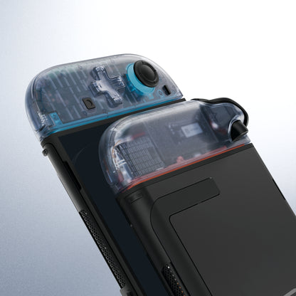 eXtremeRate Nintendo Switch 2対応ジョイコン交換フルセットシェルケース、方向ボタンバージョンボタン付き - エッセンス版【クリアグレイシャーブルー】