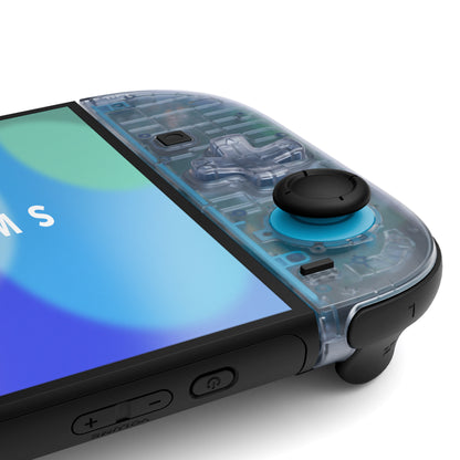 eXtremeRate Nintendo Switch 2対応ジョイコン交換フルセットシェルケース、方向ボタンバージョンボタン付き - エッセンス版【クリアグレイシャーブルー】