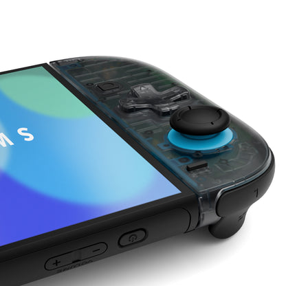 eXtremeRate Nintendo Switch 2対応ジョイコン交換フルセットシェルケース、方向ボタンバージョンボタン付き - エッセンス版【クリアブラック】