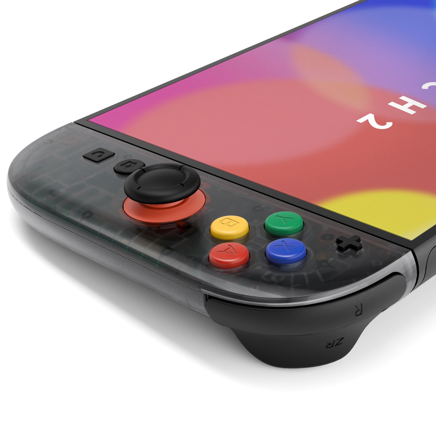 eXtremeRate Nintendo Switch 2対応ジョイコン交換フルセットシェルケース、方向ボタンバージョンボタン付き - エッセンス版【クリアブラック】