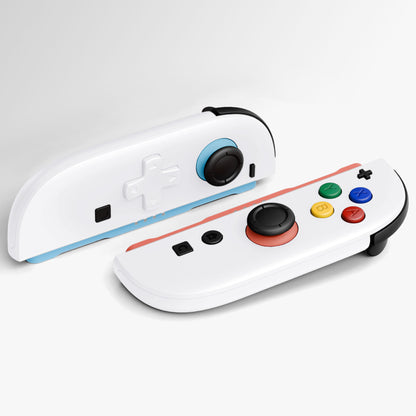 eXtremeRate Nintendo Switch 2対応ジョイコン交換フルセットシェルケース、方向ボタンバージョンボタン付き - エッセンス版【ホワイト】