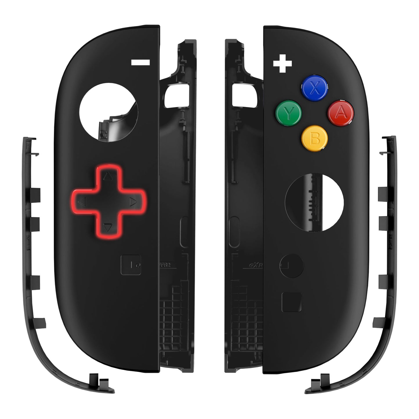 eXtremeRate Nintendo Switch 2対応ジョイコン交換フルセットシェルケース、方向ボタンバージョンボタン付き - エッセンス版【ブラック】