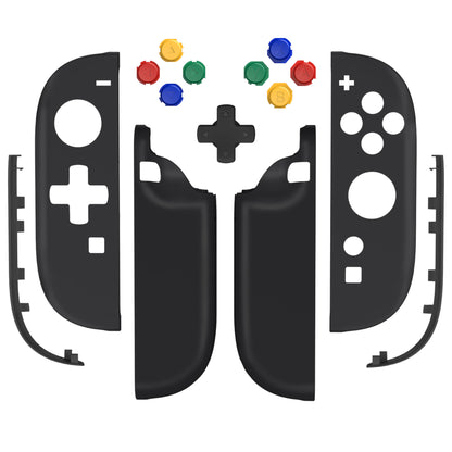 eXtremeRate Nintendo Switch 2対応ジョイコン交換フルセットシェルケース、方向ボタンバージョンボタン付き - エッセンス版【ブラック】