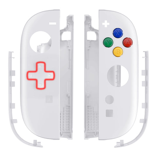 eXtremeRate Nintendo Switch 2対応ジョイコン交換フルセットシェルケース、方向ボタンバージョンボタン付き - エッセンス版【ホワイト】