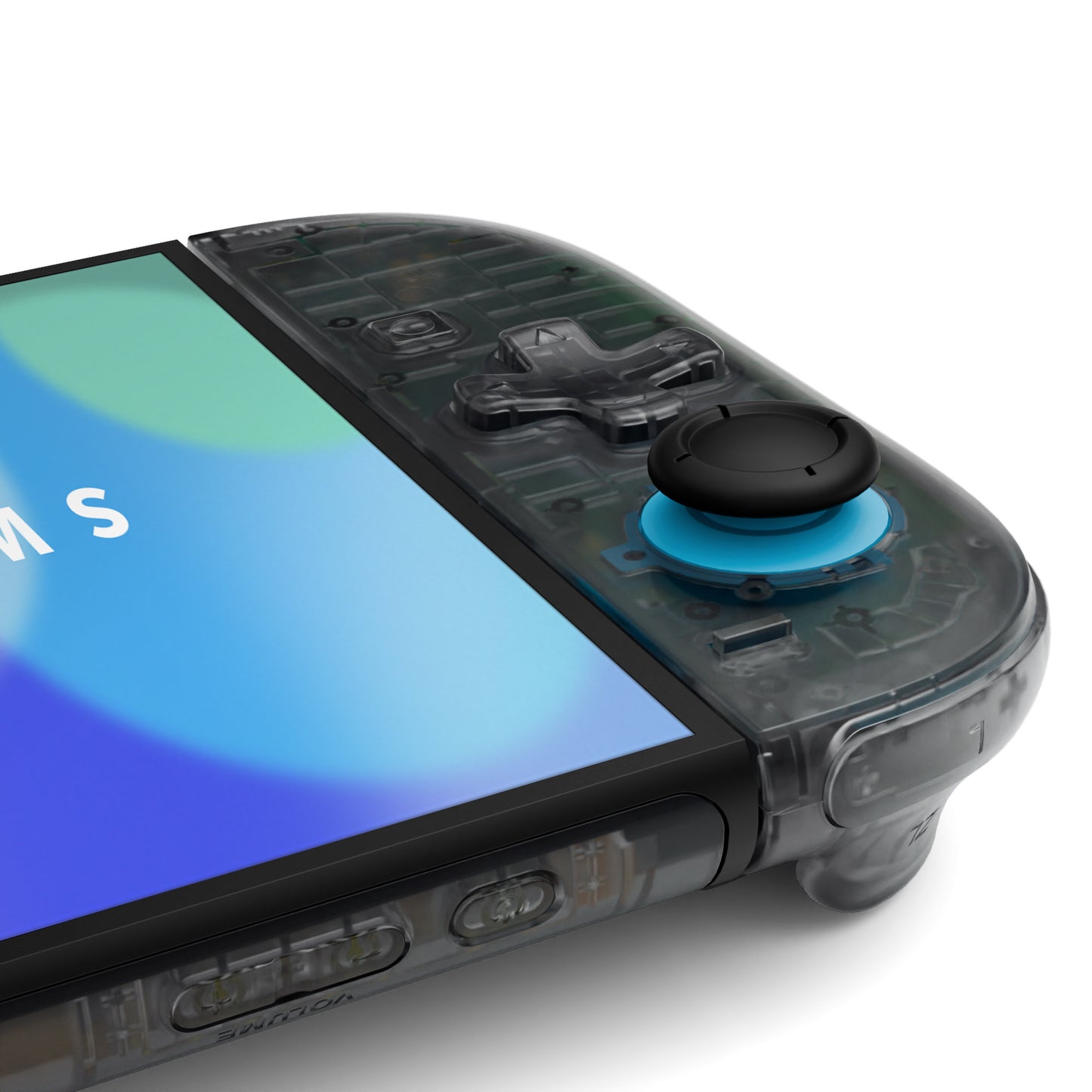 eXtremeRate Nintendo Switch 2対応交換フルセットシェル、方向ボタンバージョンボタン付き - デラックス版【クリアブラック】