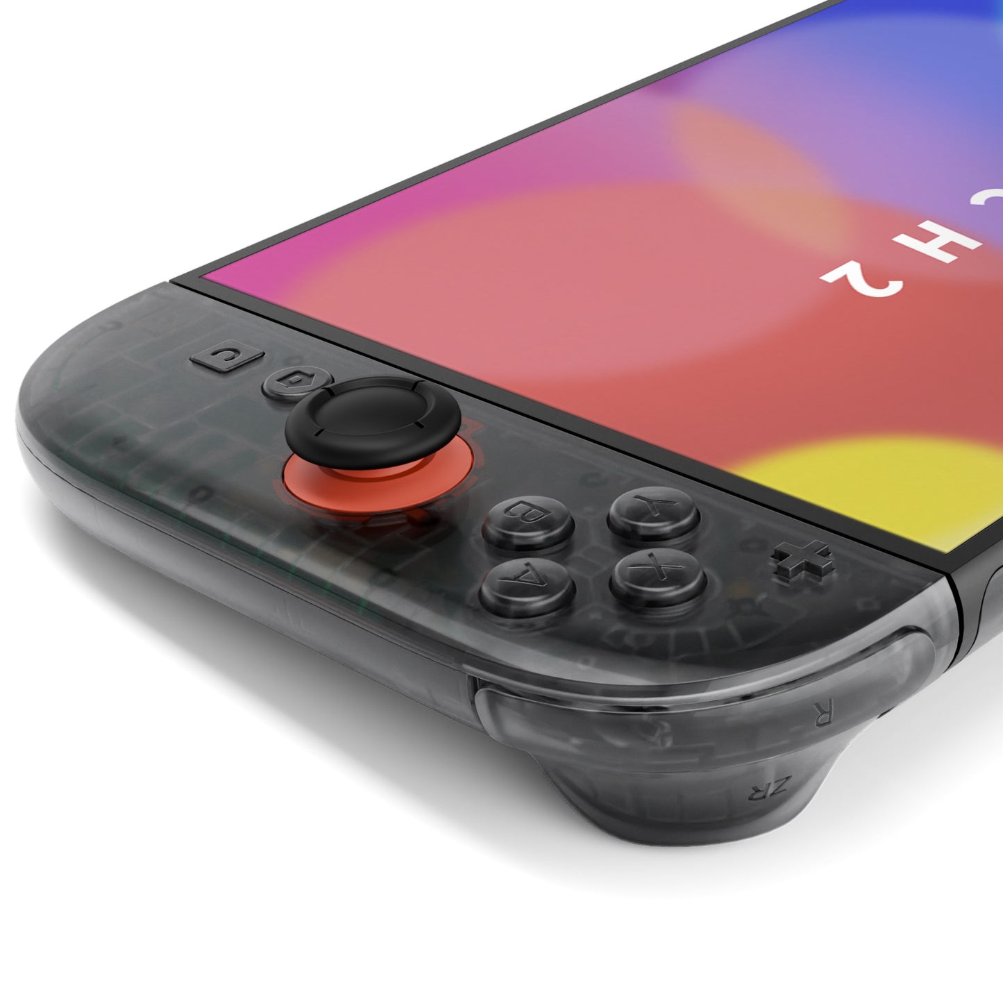 eXtremeRate Nintendo Switch 2対応交換フルセットシェル、方向ボタンバージョンボタン付き - デラックス版【クリアブラック】