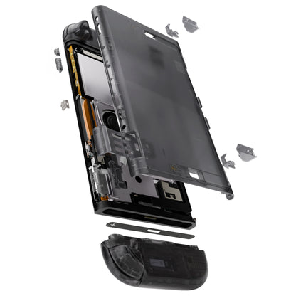 eXtremeRate Nintendo Switch 2対応交換フルセットシェル、方向ボタンバージョンボタン付き - デラックス版【クリアブラック】