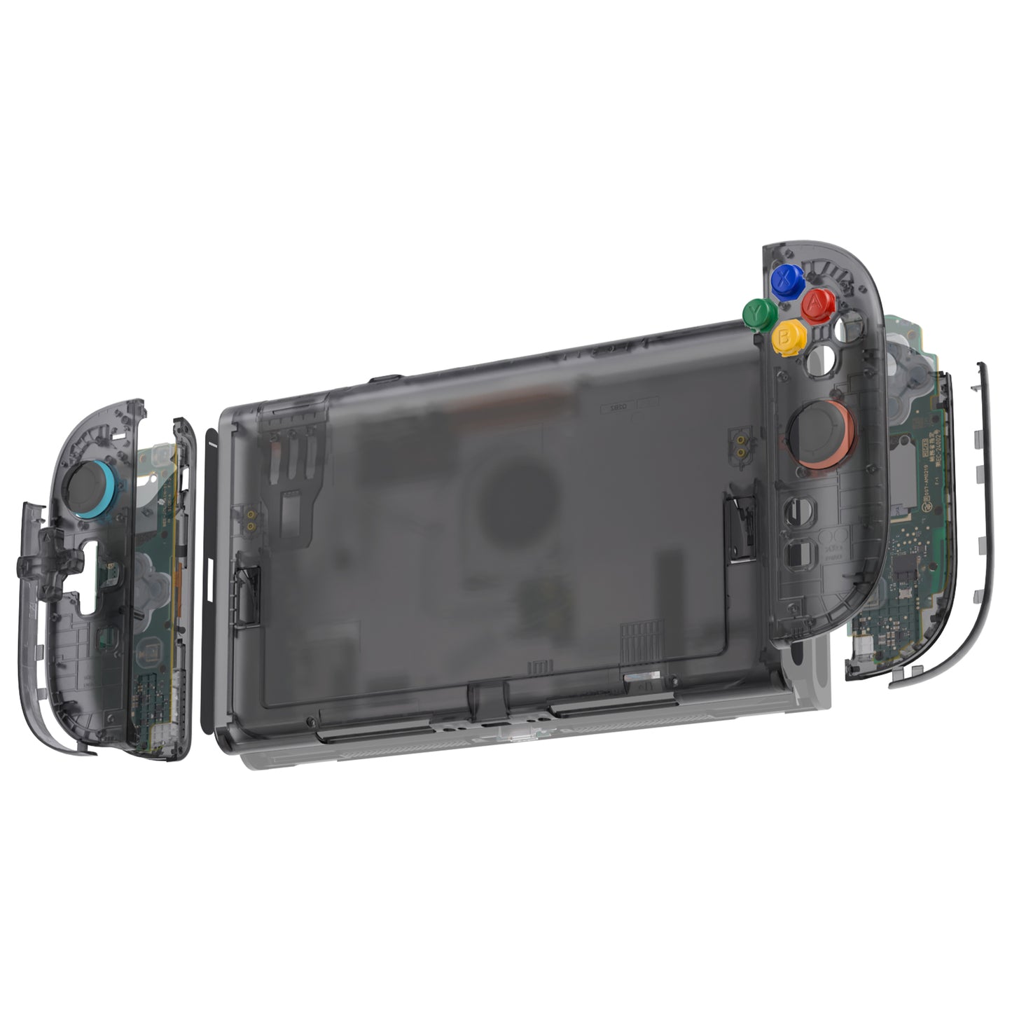 eXtremeRate Nintendo Switch 2対応交換フルセットシェル、方向ボタンバージョンボタン付き - エッセンス版【クリアブラック】