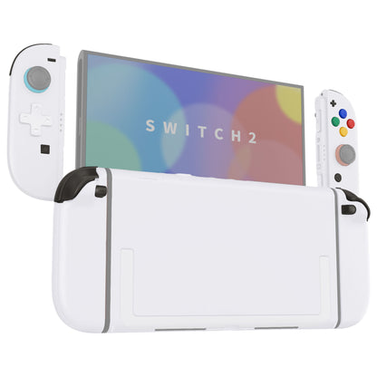 eXtremeRate Nintendo Switch 2対応交換フルセットシェル、方向ボタンバージョンボタン付き - デラックス版【ホワイト】