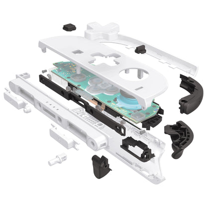 eXtremeRate Nintendo Switch 2対応交換フルセットシェル、方向ボタンバージョンボタン付き - デラックス版【ホワイト】