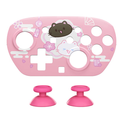 eXtremeRate Nintendo Switch 2 Proコントローラー対応DIY交換用フェイスプレートシェル【桜にゃんこ】