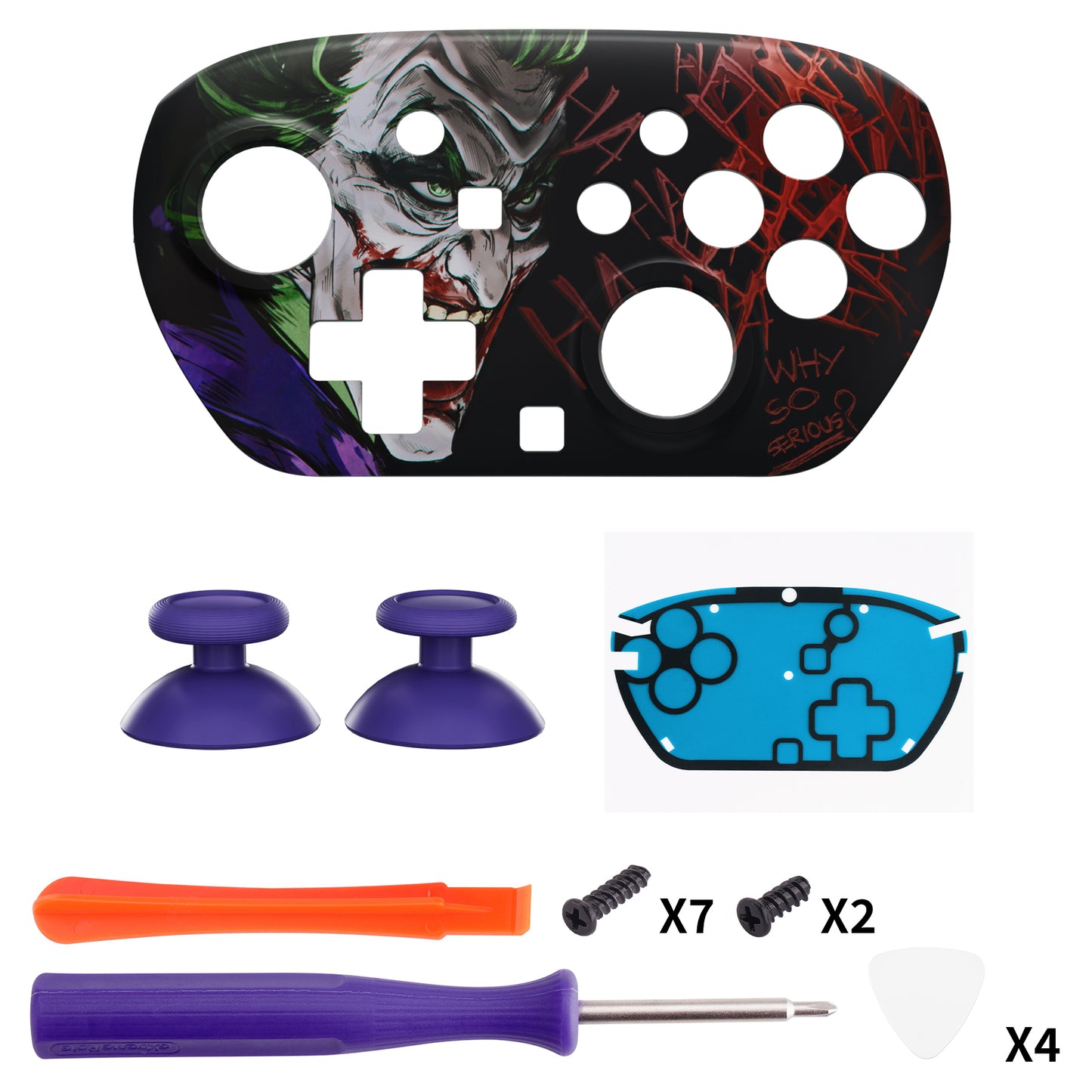 eXtremeRate Nintendo Switch 2 Proコントローラー対応DIY交換用フェイスプレートシェル【ピエロHAHAHA】