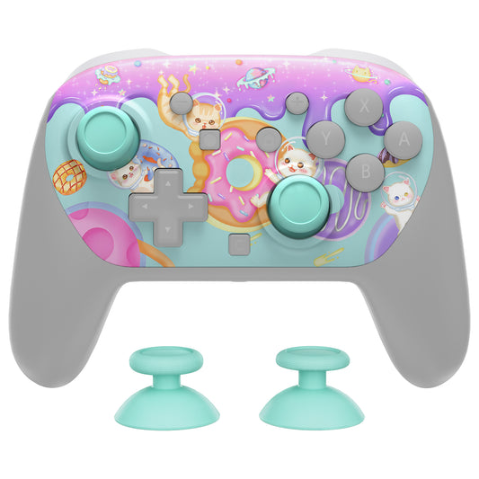 eXtremeRate Nintendo Switch 2 Proコントローラー対応DIY交換用フェイスプレートシェル【猫ちゃんのドーナツ旅】