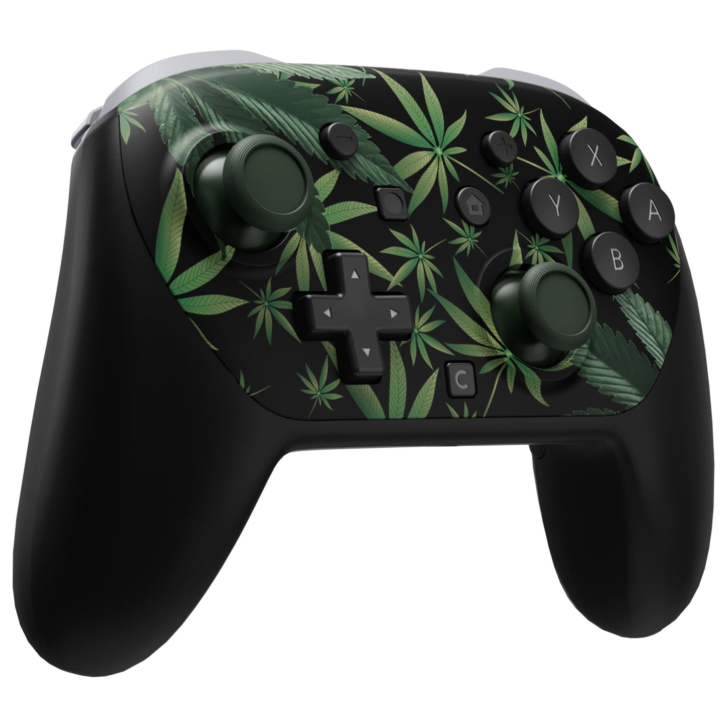 eXtremeRate Nintendo Switch 2 Proコントローラー対応DIY交換用フェイスプレートシェル【緑の葉っぱ】