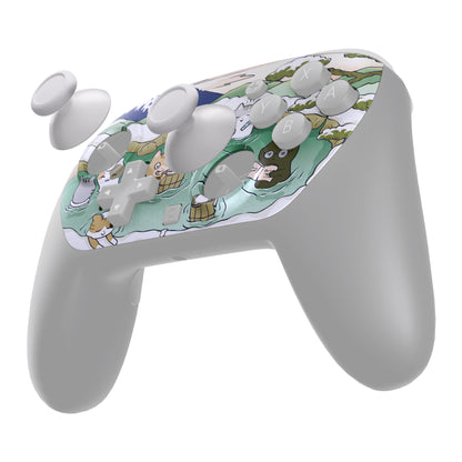 eXtremeRate Nintendo Switch 2 Proコントローラー対応DIY交換用フェイスプレートシェル【温泉キティ】
