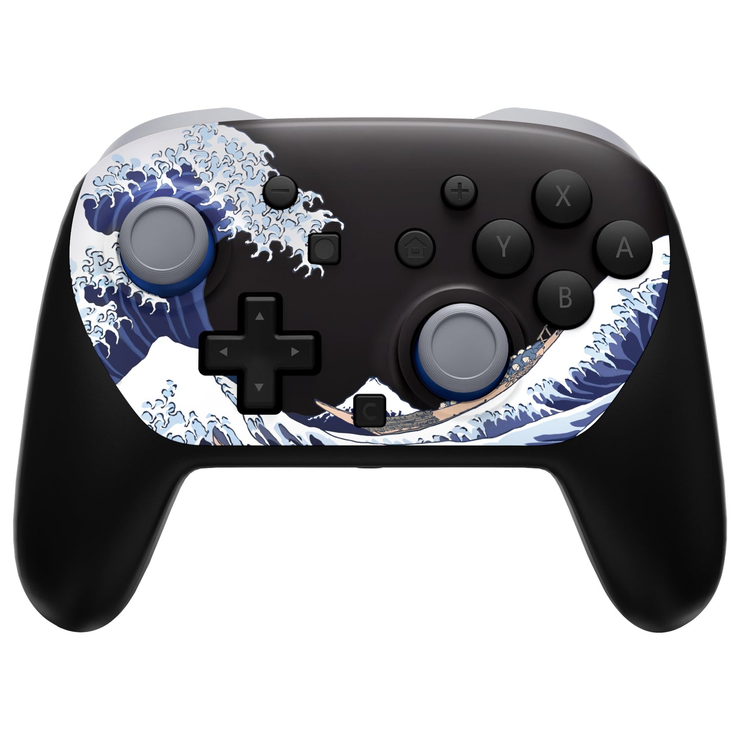 eXtremeRate Nintendo Switch 2 Proコントローラー対応DIY交換用フェイスプレートシェル【神奈川沖浪裏】