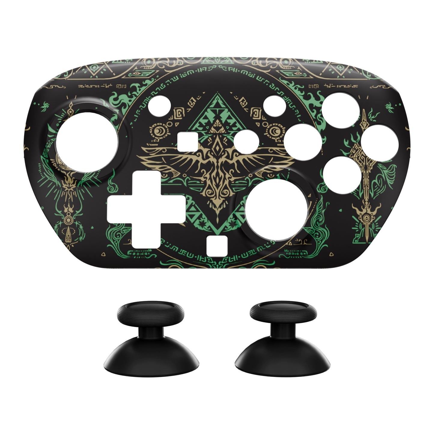 eXtremeRate Nintendo Switch 2 Proコントローラー対応DIY交換用フェイスプレートシェル【ゼルダブラック】
