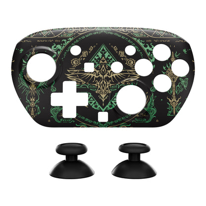 eXtremeRate Nintendo Switch 2 Proコントローラー対応DIY交換用フェイスプレートシェル【ゼルダブラック】