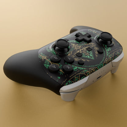 eXtremeRate Nintendo Switch 2 Proコントローラー対応DIY交換用フェイスプレートシェル【ゼルダブラック】