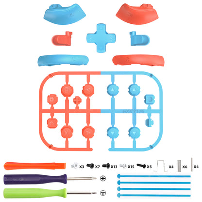 eXtremeRate Nintendo Switch 2ジョイコン対応交換フルセットボタン【ルー&オレンジ】