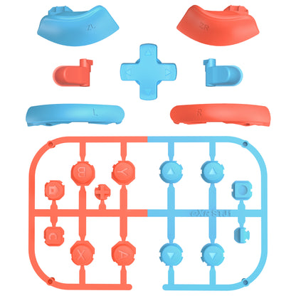 eXtremeRate Nintendo Switch 2ジョイコン対応交換フルセットボタン【ルー&オレンジ】