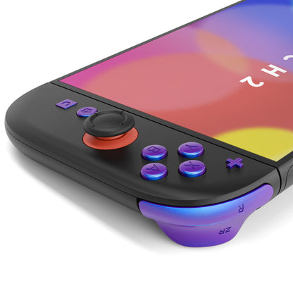 eXtremeRate Nintendo Switch 2ジョイコン対応交換フルセットボタン【カメレオンパープルブルー】