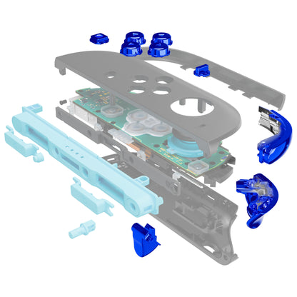 eXtremeRate Nintendo Switch 2ジョイコン対応交換フルセットボタン【クロムブルー】