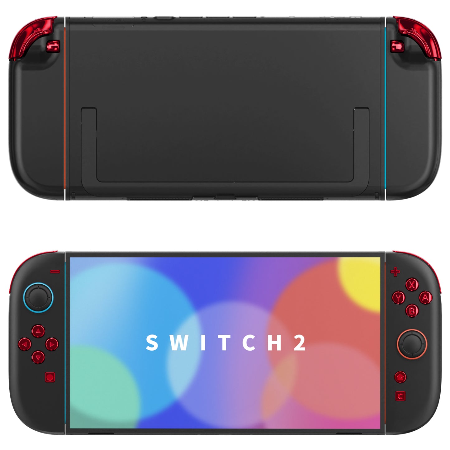 eXtremeRate Nintendo Switch 2ジョイコン対応交換フルセットボタン【クロムレッド】