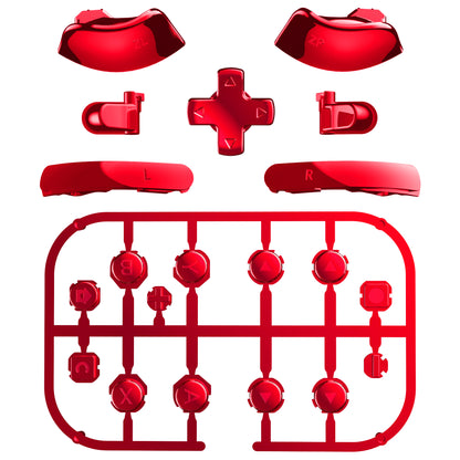 eXtremeRate Nintendo Switch 2ジョイコン対応交換フルセットボタン【クロムレッド】