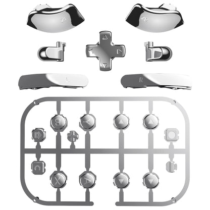 eXtremeRate Nintendo Switch 2ジョイコン対応交換フルセットボタン【クロムシルバー】