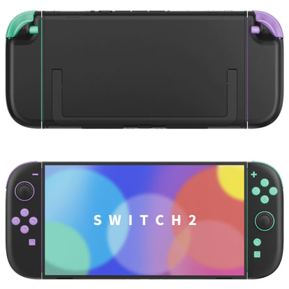 eXtremeRate Nintendo Switch 2ジョイコン対応交換フルセットボタン【パープル＆グリーン】