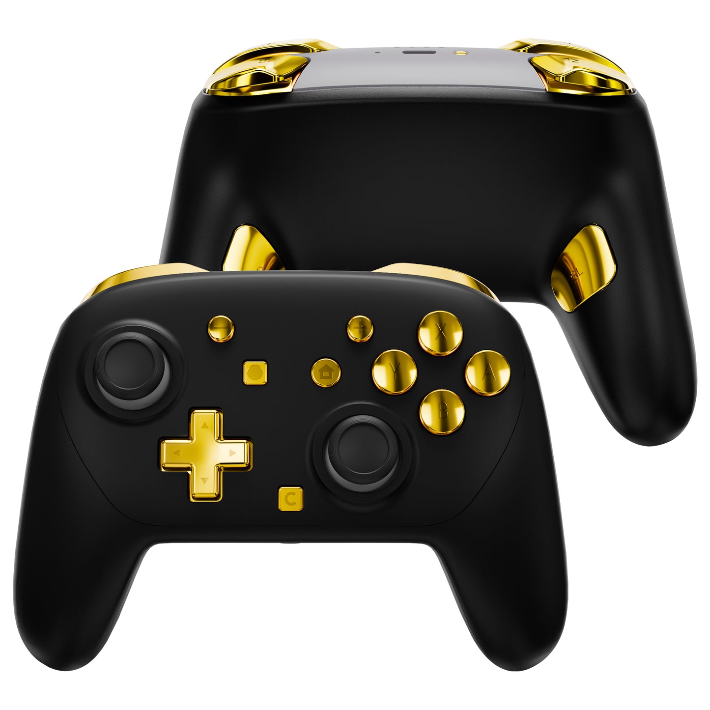 eXtremeRate Nintendo Switch 2 Proコントローラー用DIY交換フルセットボタン【クロムゴールド】