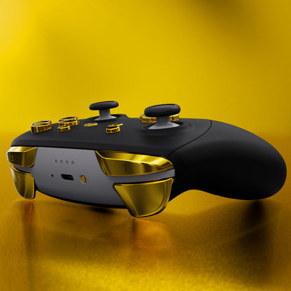 eXtremeRate Nintendo Switch 2 Proコントローラー用DIY交換フルセットボタン【クロムゴールド】