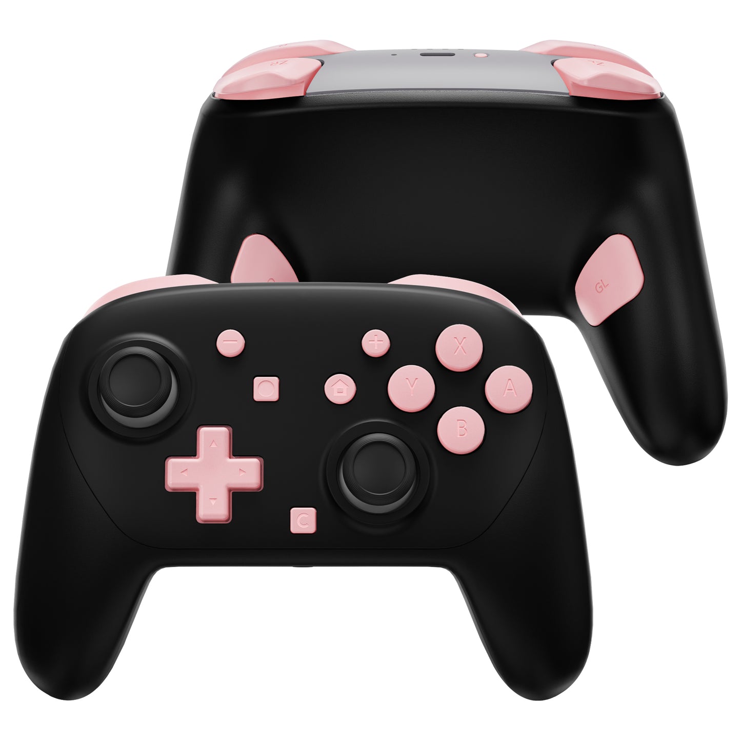 eXtremeRate Nintendo Switch 2 Proコントローラー用DIY交換フルセットボタン【パフィーピンク】