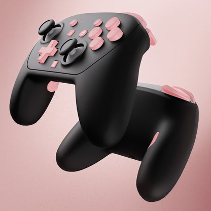 eXtremeRate Nintendo Switch 2 Proコントローラー用DIY交換フルセットボタン【パフィーピンク】