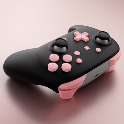 eXtremeRate Nintendo Switch 2 Proコントローラー用DIY交換フルセットボタン【パフィーピンク】
