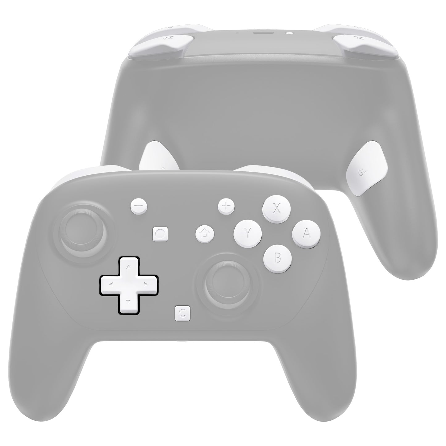 eXtremeRate Nintendo Switch 2 Proコントローラー用DIY交換フルセットボタン【ホワイト】