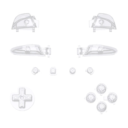 eXtremeRate Nintendo Switch Proコントローラー用DIY交換フルセットボタン【クリスタルクリア】