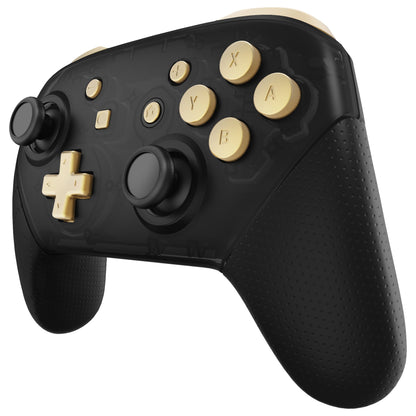 eXtremeRate DIY Replacement Full Set Buttons for Nintendo Switch Pro Controller - Metallic Champagne Gold eXtremeRate