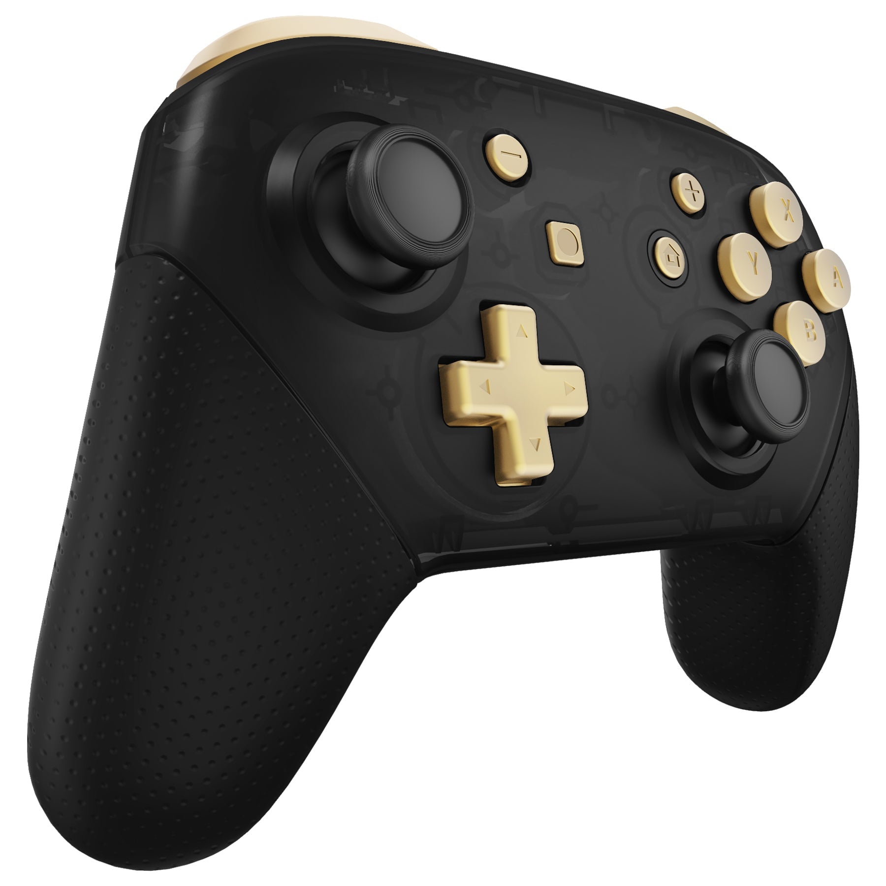 eXtremeRate DIY Replacement Full Set Buttons for Nintendo Switch Pro Controller - Metallic Champagne Gold eXtremeRate