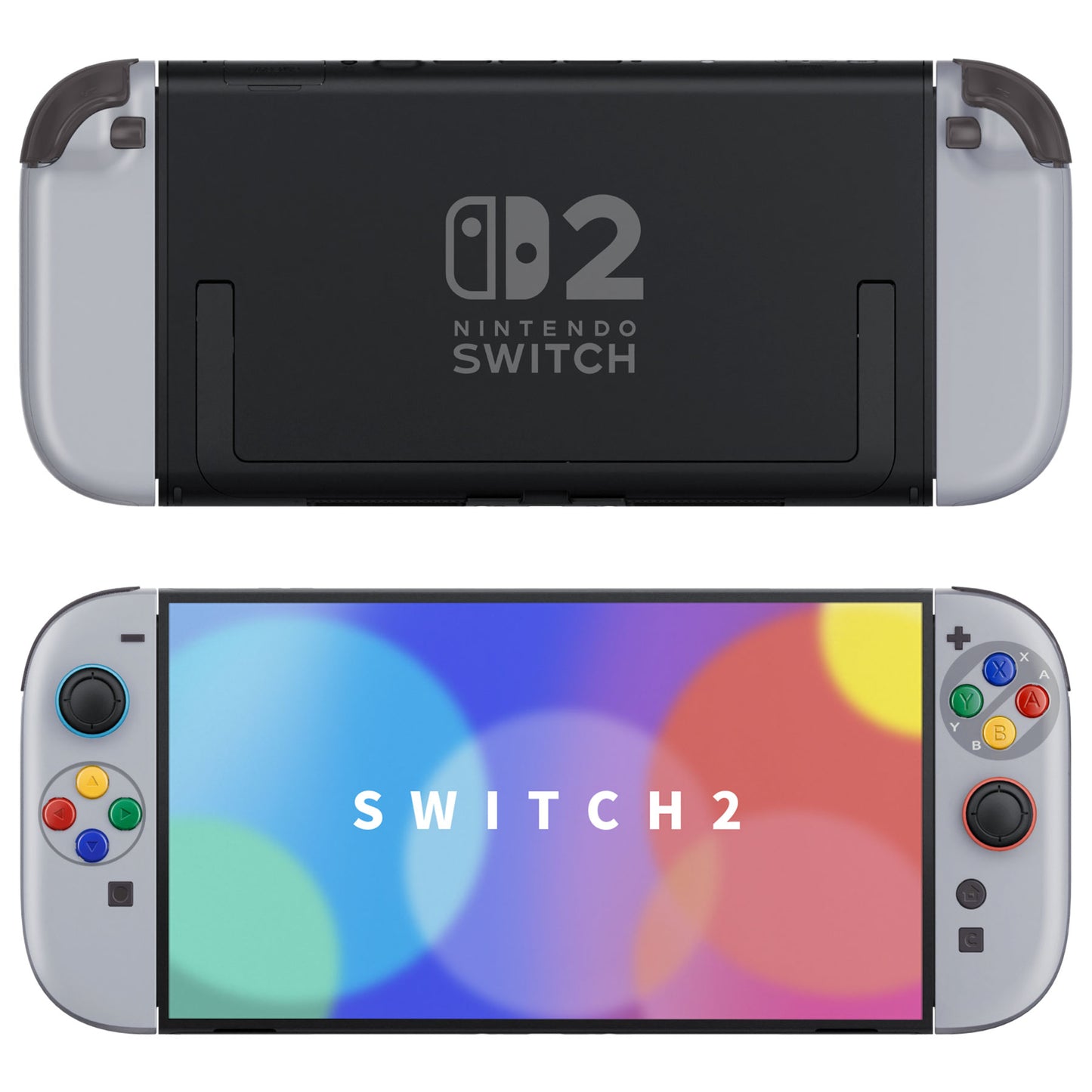 eXtremeRate Nintendo Switch 2対応ジョイコン交換フルセットシェルケース、ボタン付き - デラックス版【スーファミクラシックEUスタイル】