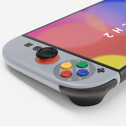 eXtremeRate Nintendo Switch 2対応ジョイコン交換フルセットシェルケース、ボタン付き - デラックス版【スーファミクラシックEUスタイル】