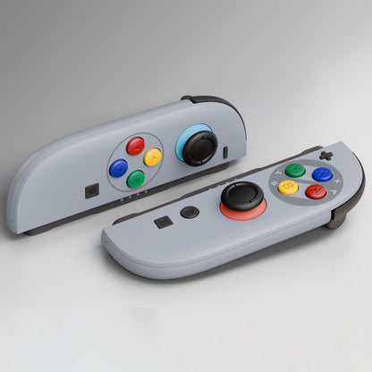 eXtremeRate Nintendo Switch 2対応ジョイコン交換フルセットシェルケース、ボタン付き - デラックス版【スーファミクラシックEUスタイル】