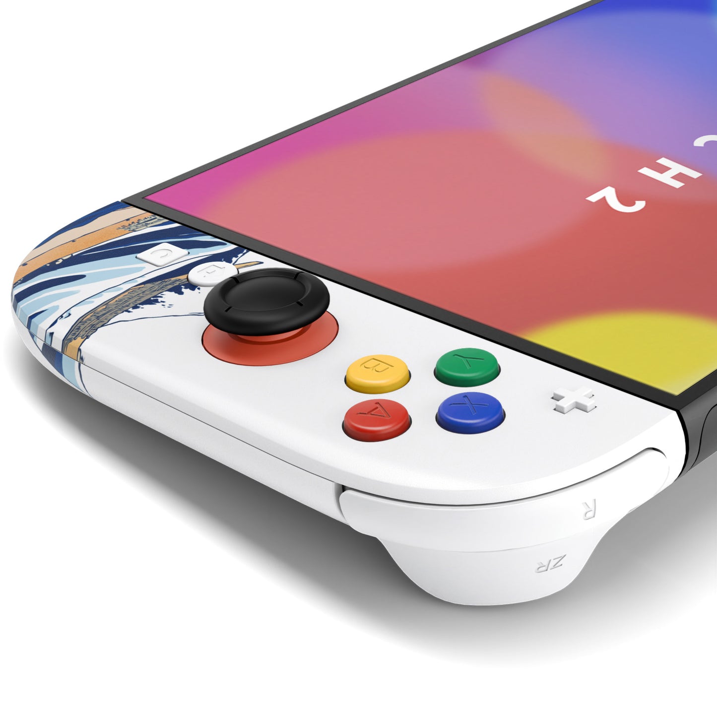 eXtremeRate Nintendo Switch 2対応ジョイコン交換フルセットシェルケース、ボタン付き - デラックス版【ザグレートウェーブ】