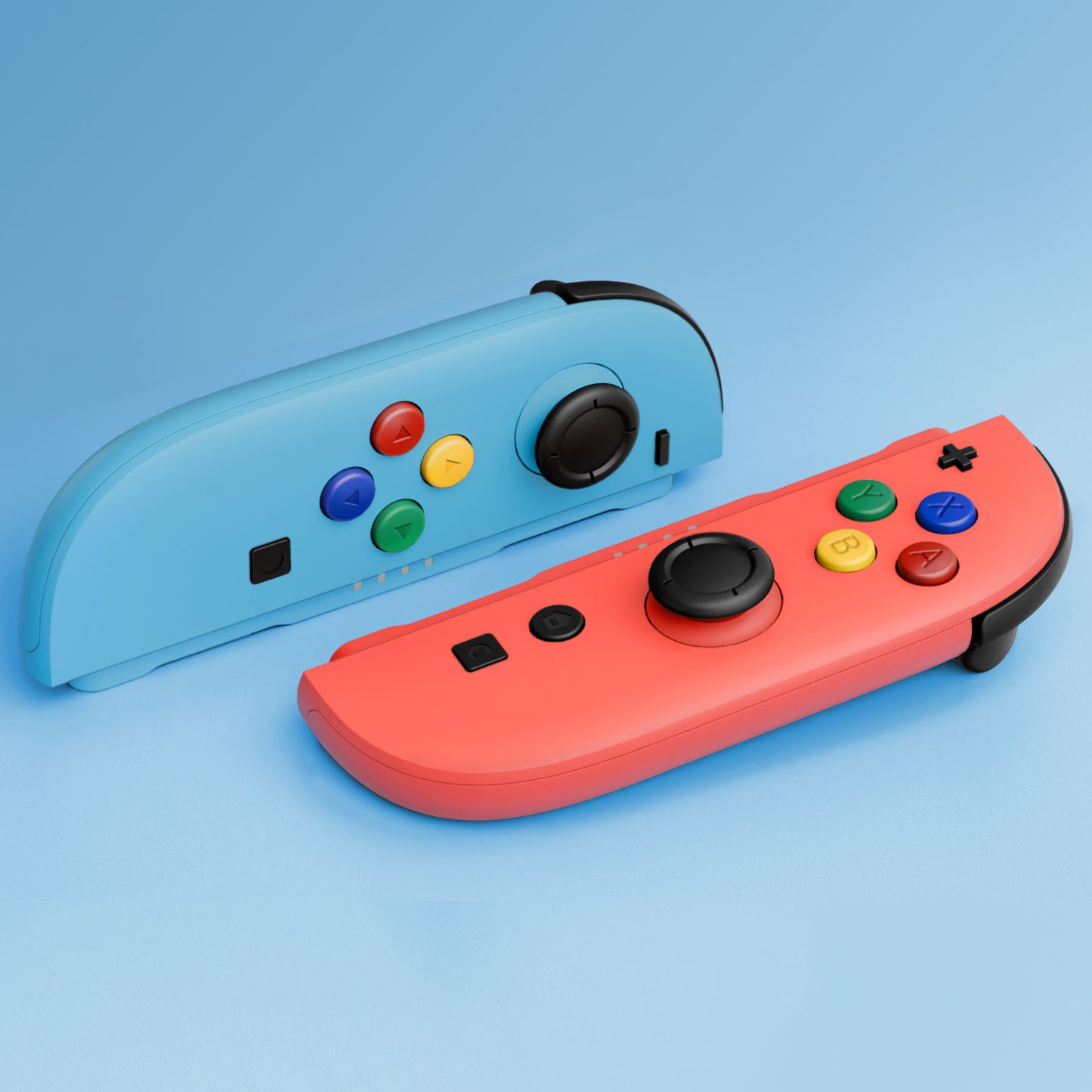 eXtremeRate Nintendo Switch 2対応ジョイコン交換フルセットシェルケース、ボタン付き - エッセンス版【ブルー&オレンジ】