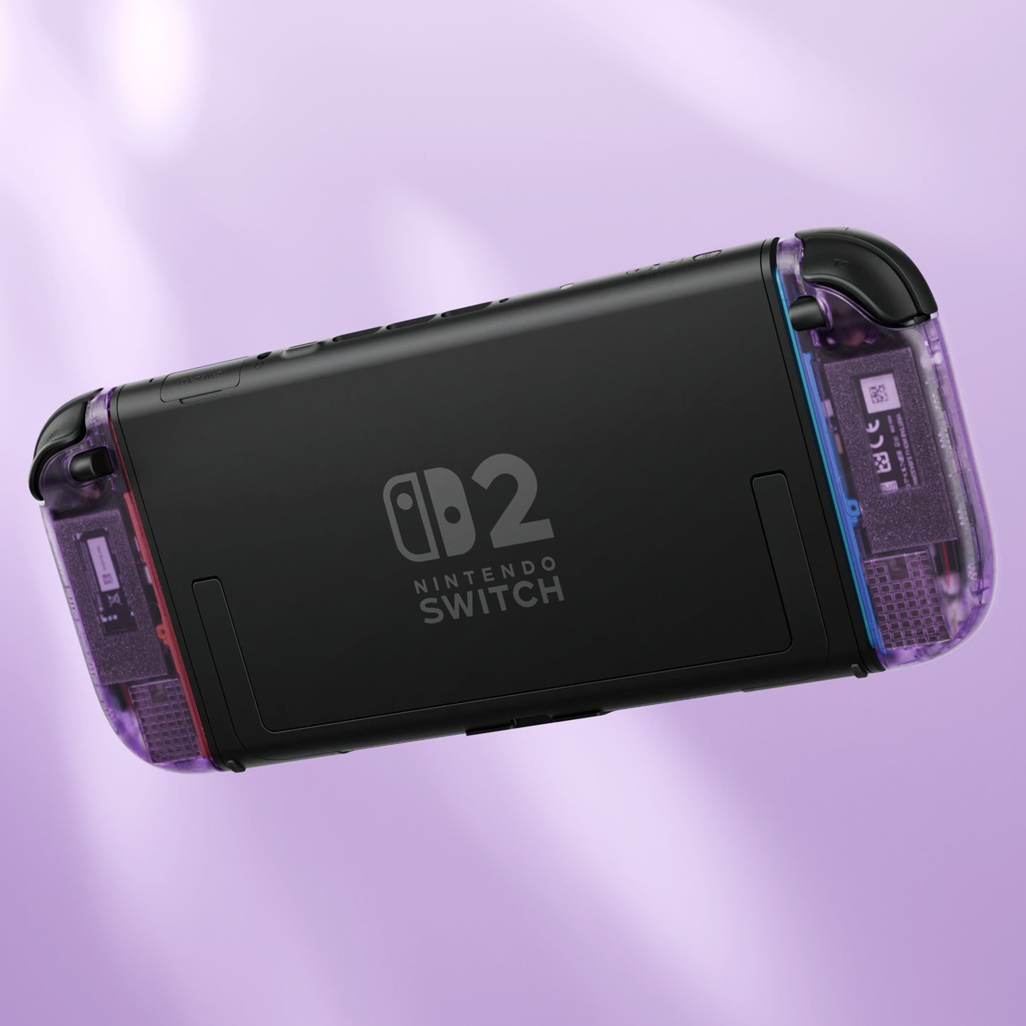 eXtremeRate Nintendo Switch 2対応ジョイコン交換フルセットシェルケース、ボタン付き - エッセンス版【クリアパープル】