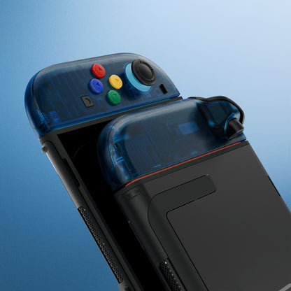 eXtremeRate Nintendo Switch 2対応ジョイコン交換フルセットシェルケース、ボタン付き - エッセンス版【クリアブルー】