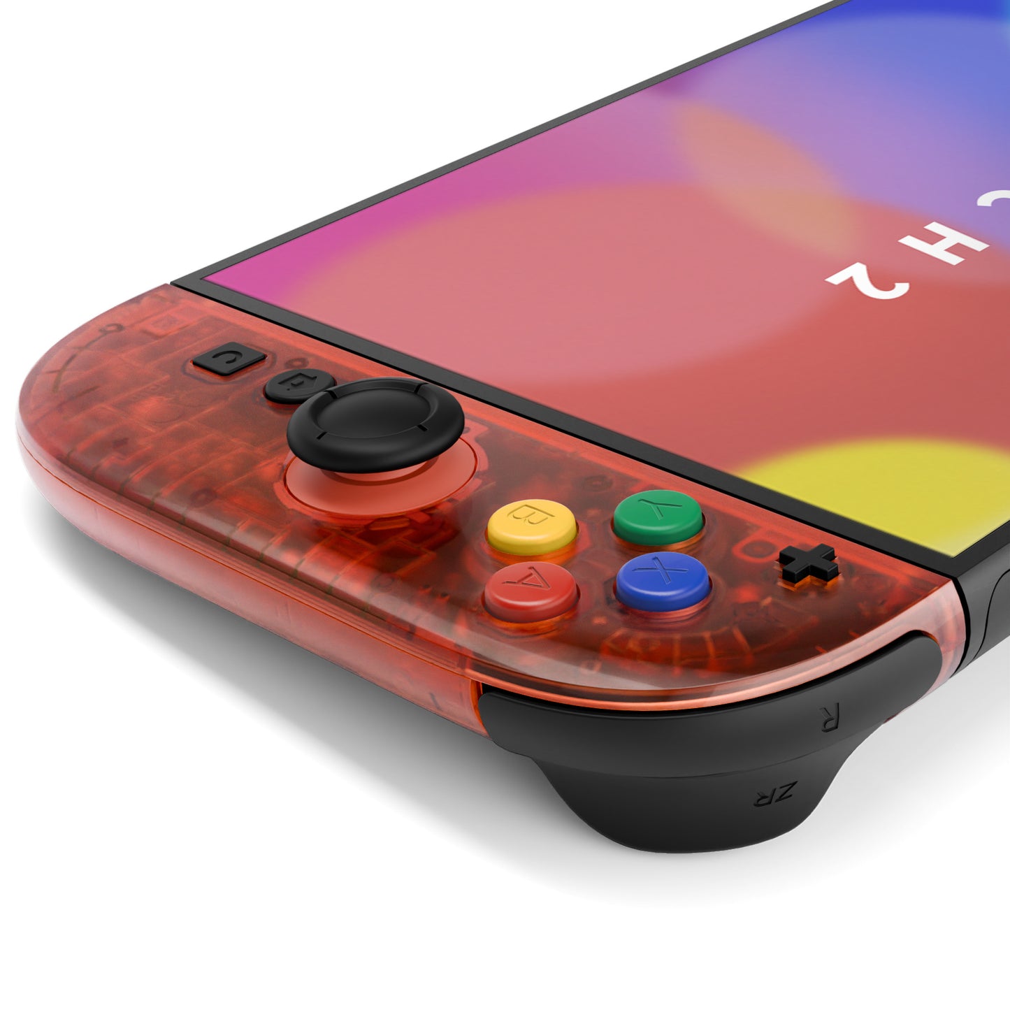 eXtremeRate Nintendo Switch 2対応ジョイコン交換フルセットシェルケース、ボタン付き - エッセンス版【クリアブルー&オレンジ】